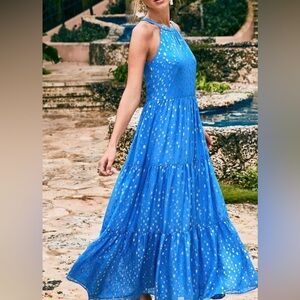 NWT Lilly Pulitzer Baccalyn Maxi Dress Boca Blue